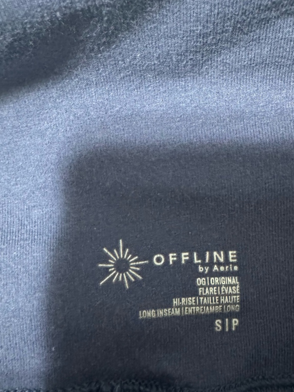 aerie Offline Flare Leggings in Navy - Picture 3 of 4